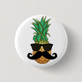 Badge Rond 2,50 Cm Moustache d'ananas