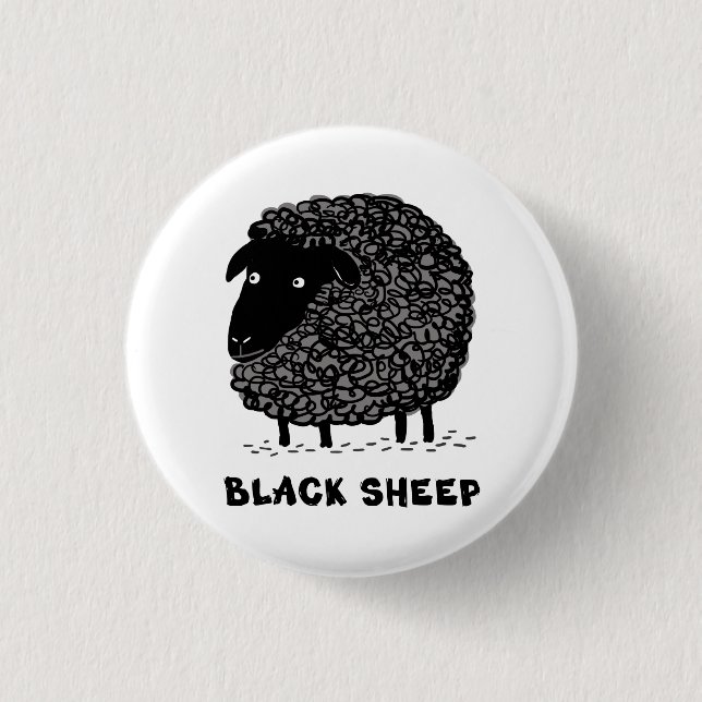 Badge Rond 2,50 Cm Moutons noirs (Devant)