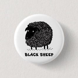 Badge Rond 2,50 Cm Moutons noirs