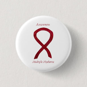 Badge Rond 2,50 Cm Multiple Myeloma Cancer Awareness Ribbon Pin