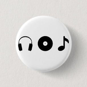 Badge Rond 2,50 Cm Music