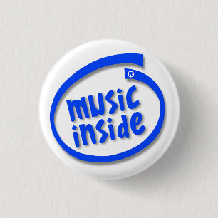 Badge Rond 2,50 Cm Musique à l'intérieur