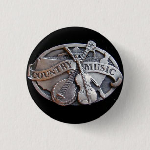 Badge Rond 2,50 Cm musique country