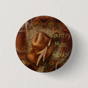 Badge Rond 2,50 Cm Musique country