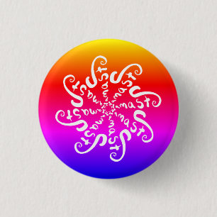 Badge Rond 2,50 Cm Namaste Mandala