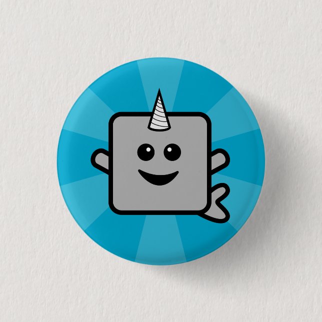 Badge Rond 2,50 Cm Narwhals sont magique (Devant)