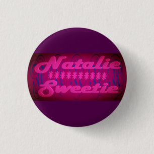 Badge Rond 2,50 Cm Natalie Sweetie conception violet profond
