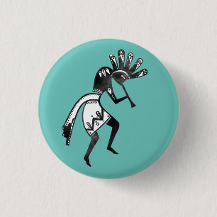 Badge Rond 2,50 Cm Native Americans Culture - Dancing Kokopelli 1