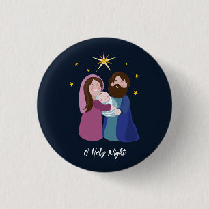 Badge Rond 2,50 Cm Nativité Noël