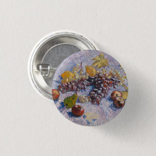 Badge Rond 2,50 Cm Nature morte avec raisins et pommes de Van Gogh, I