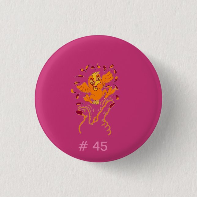 Badge Rond 2,50 Cm Ne lui donnez pas le doigt, la secousse #45 (Devant)
