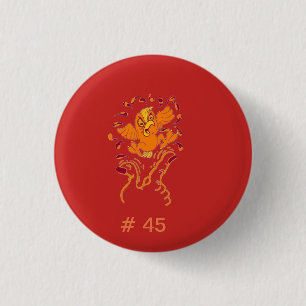 Badge Rond 2,50 Cm Ne lui donnez pas le doigt, secousse # 45 l'oiseau
