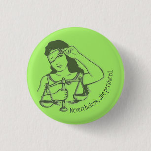 Badge Rond 2,50 Cm Néanmoins, elle a persisté bouton (vert)