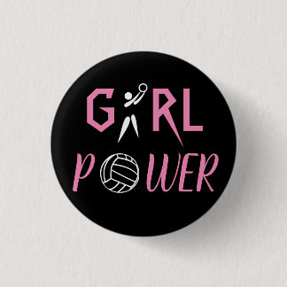 Badge Rond 2,50 Cm Net-ball de puissance de fille d'amusement