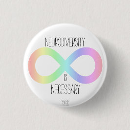 Badge Rond 2,50 Cm "Neurodiversity est" pastel nécessaire de