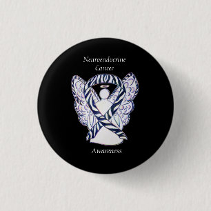 Badge Rond 2,50 Cm Neuroendocrine Cancer Sensibilisation Ruban Angel