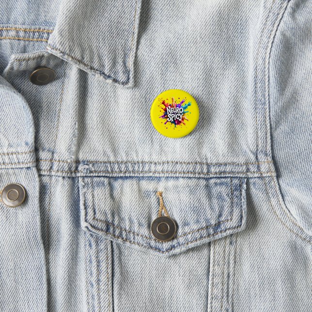 Badge Rond 2,50 Cm NEUROSPICY neurodiversity autism adhd dyslexia (En situation)