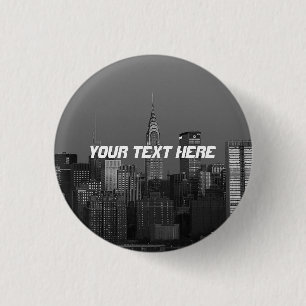 Badge Rond 2,50 Cm New York City Manhattan Empire State Building