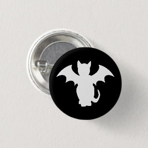 BADGE ROND 2,50 CM NIP CAT GOTHIQUE