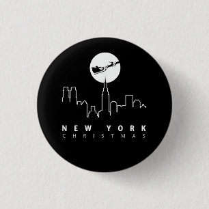 Badge Rond 2,50 Cm Noël à New York City
