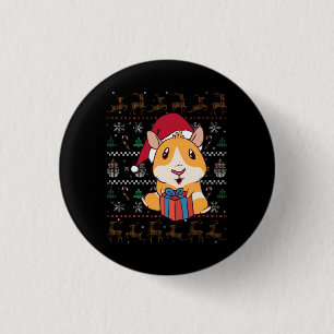 Badge Rond 2,50 Cm Noël du cochon d'Inde