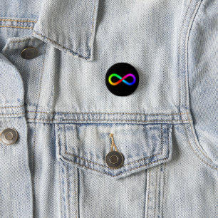 Badge Rond 2,50 Cm Nœud d'infini de sensibilisation à l'autisme de l'