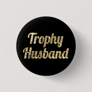 Badge Rond 2,50 Cm Noir et or de mari de trophée scintillants