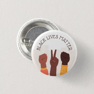 Badge Rond 2,50 Cm Noir Lives Matt - Texte personnalisé