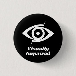 Badge Rond 2,50 Cm Noir malvoyant