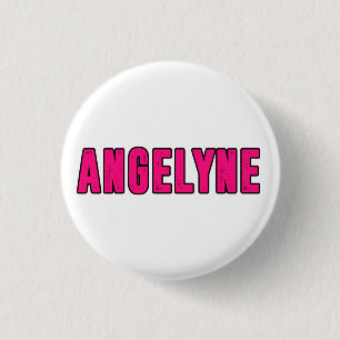 Badge Rond 2,50 Cm Nom Angelyne