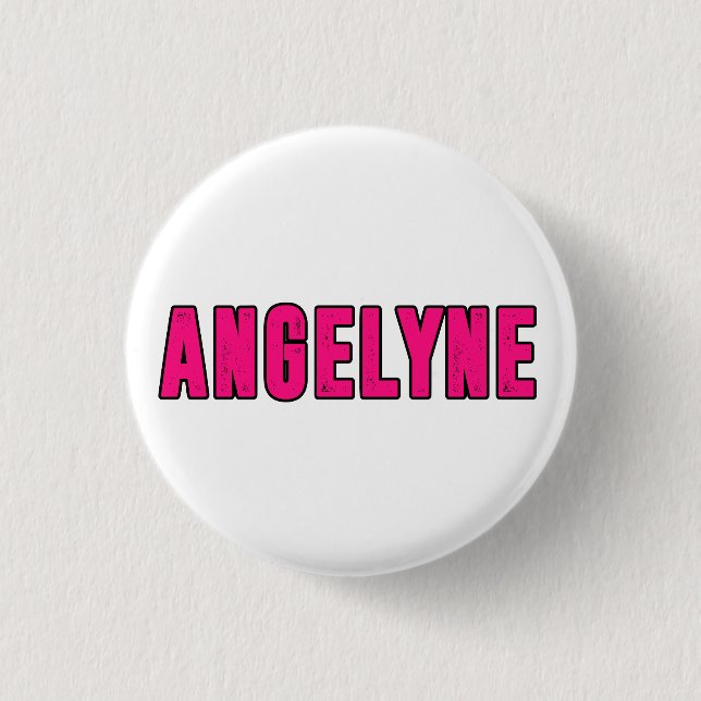Badge Rond 2,50 Cm Nom Angelyne (Devant)