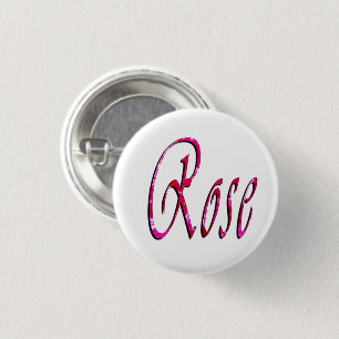 Badge Rond 2,50 Cm Nom de fille Rose,