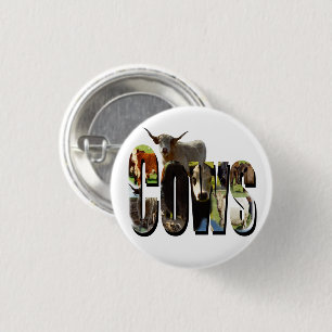 Badge Rond 2,50 Cm Nom De Vaches Logo D'Image Avec Vaches,