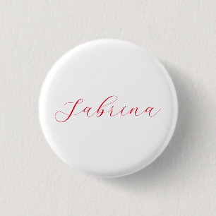 Badge Rond 2,50 Cm Nom d'écriture professionnelle classique personnal