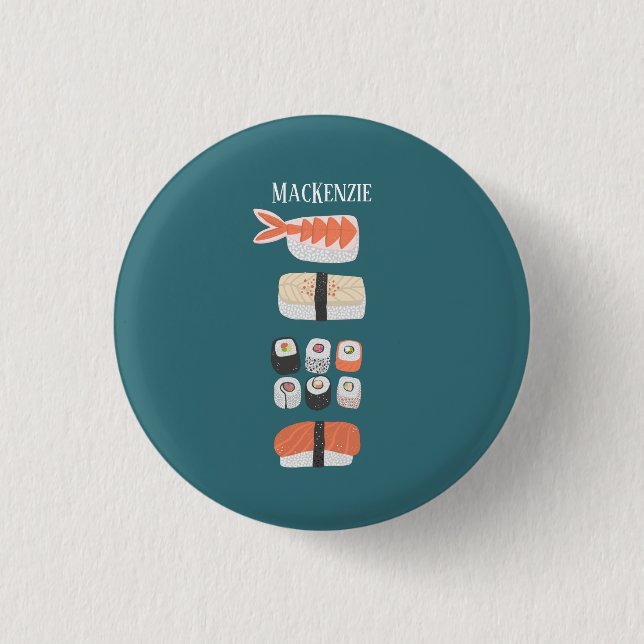 Badge Rond 2,50 Cm Nom du sushi (Devant)