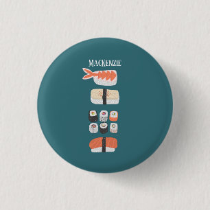 Badge Rond 2,50 Cm Nom du sushi