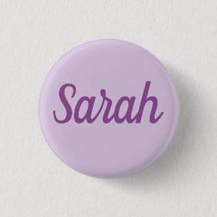 BADGE ROND 2,50 CM NOM PERSONNALISÉ SIMPLE ÉLÉGANT MODERNE CLASSIQUE