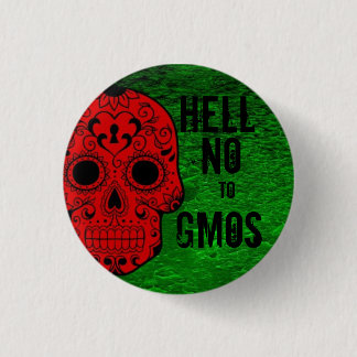 Badge Rond 2,50 Cm Non au bouton d'OGM