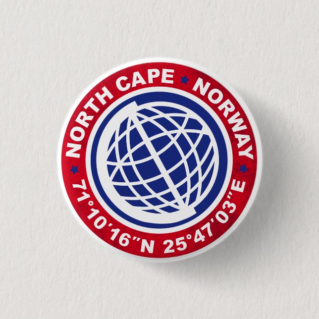BADGE ROND 2,50 CM NORTH CHÂTRE SPECIAL NORWAY (Devant)