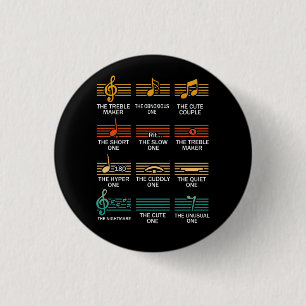 Badge Rond 2,50 Cm Notes musicales