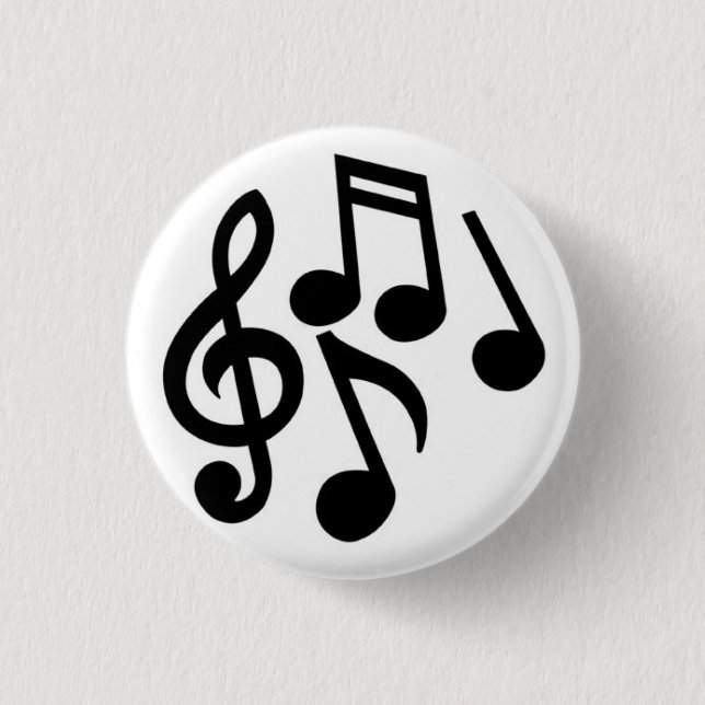 Badge Rond 2,50 Cm Notes musicales (Devant)