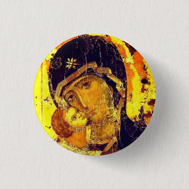 Badge Rond 2,50 Cm Notre-Dame de Vladimir (Devant)