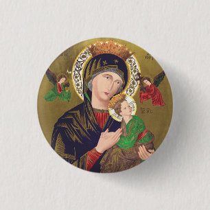 Badge Rond 2,50 Cm Notre-Dame du Perpétuel Secours