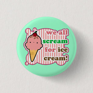 Badge Rond 2,50 Cm Nous tous cri perçant pour le bouton de crème