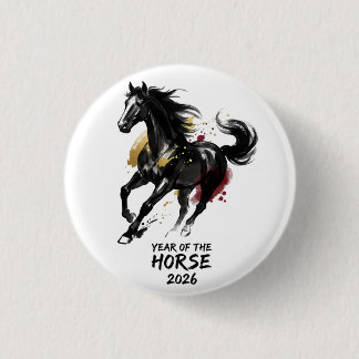 Badge Rond 2,50 Cm Nouvelle année chinoise 2026 Cheval Art