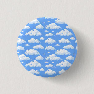 Badge Rond 2,50 Cm Nuages