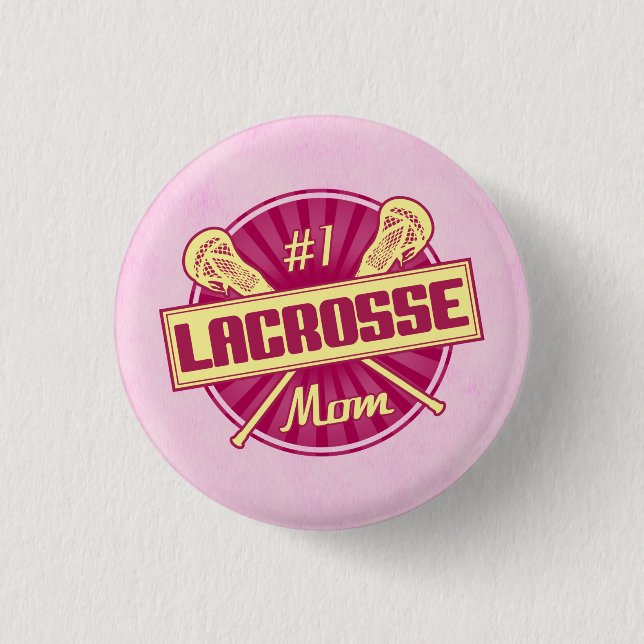 Badge Rond 2,50 Cm Numéro 1 Bouton maman crosse (Devant)