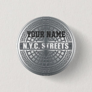 Badge Rond 2,50 Cm NYC du trou