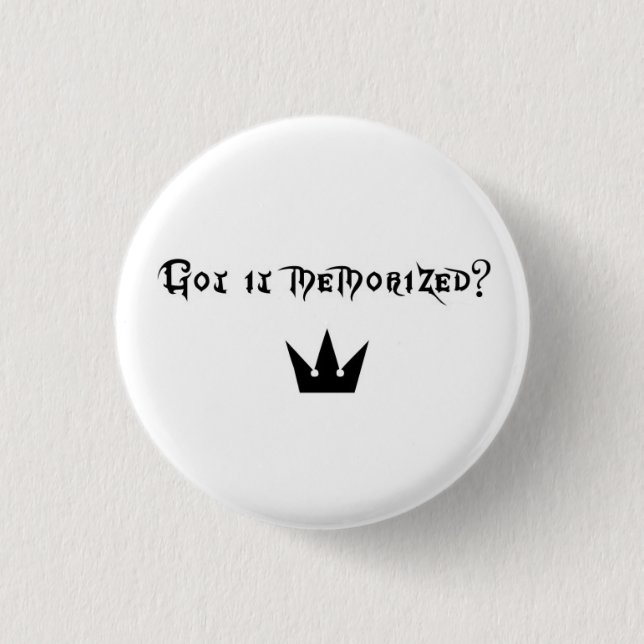 Badge Rond 2,50 Cm Obtenu le mémorisé ? (Devant)