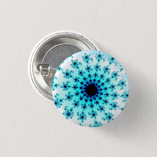 Badge Rond 2,50 Cm Oeil bleu clair (Devant & derrière)
